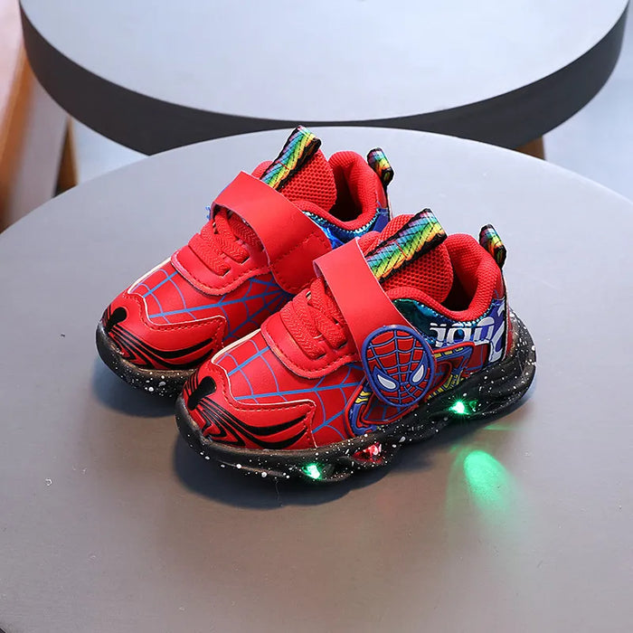 Spiderman Themed Lighted Casual Sneakers