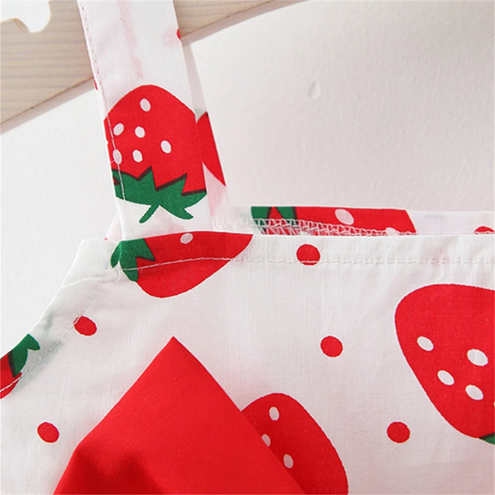 Strawberry Summer Dress With Sun Hat