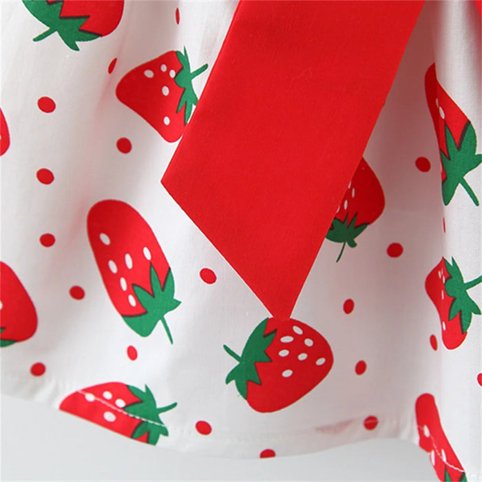 Strawberry Summer Dress With Sun Hat