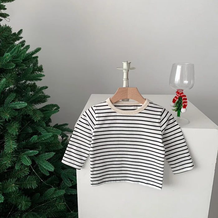 Stripes Patterned Long Sleeve T Shirt