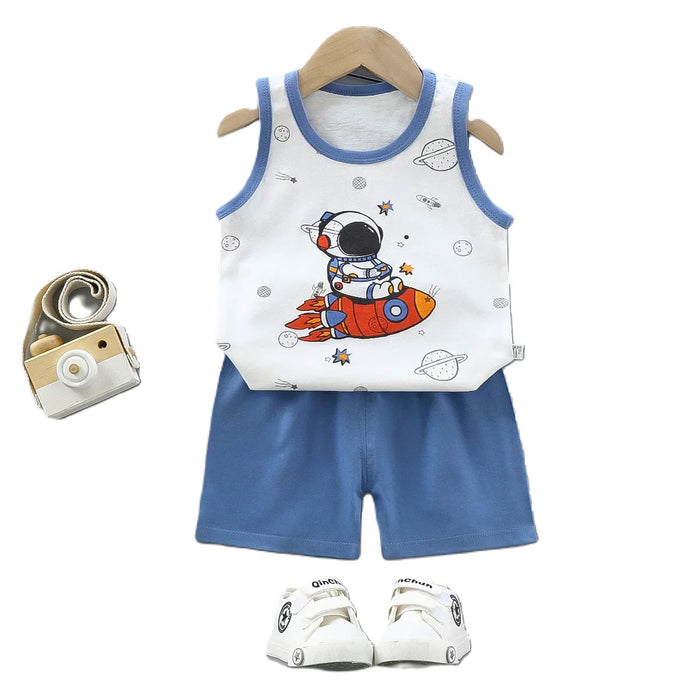 Toddler Astronaut Tank Top And Shorts Set