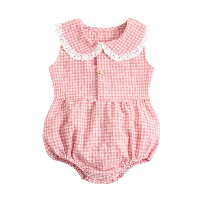 Summer Classic Gingham Romper