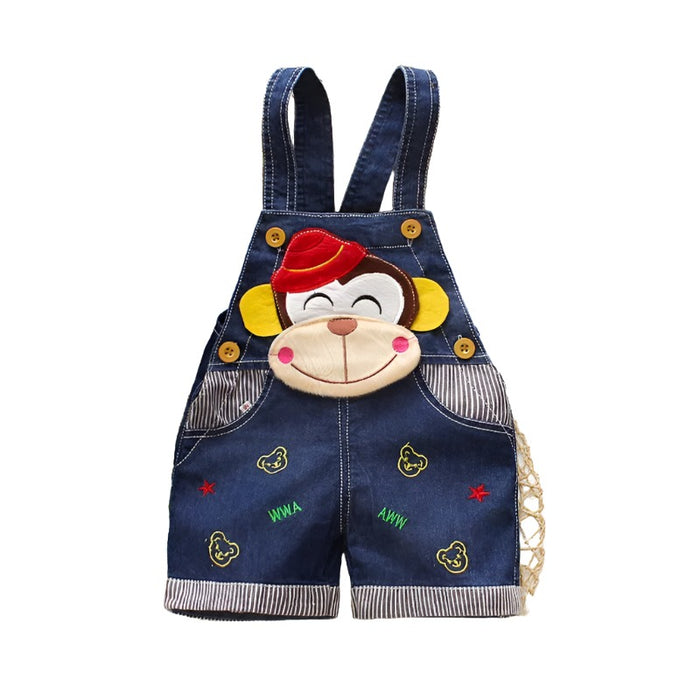 Summer Denim Bear Overalls For Toddlers