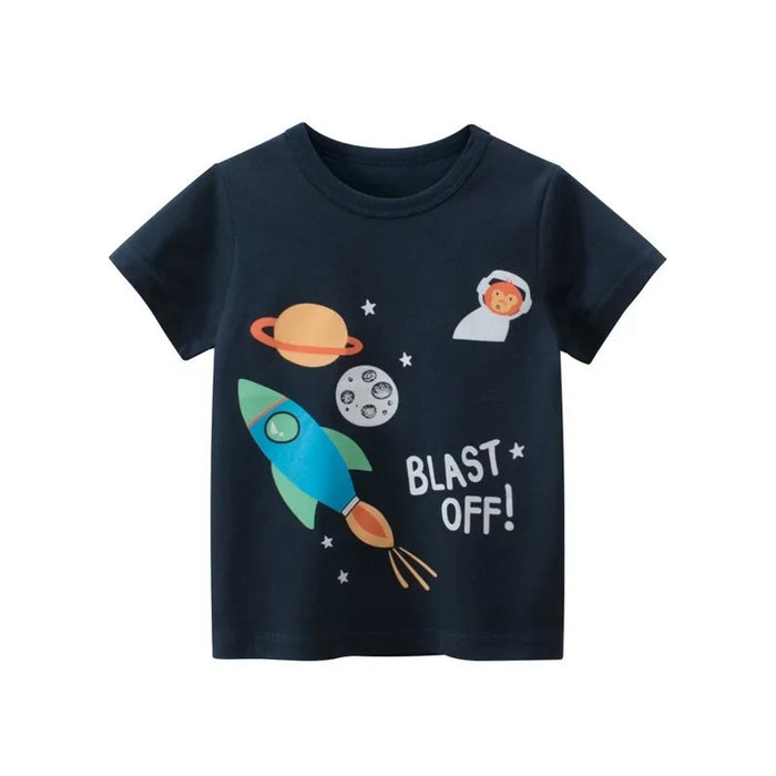 Short Sleeve Crab Graphic Kids T Shirt