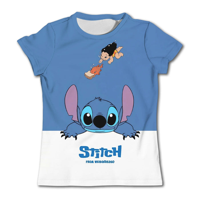 Summer Stitch Printed T Shirt