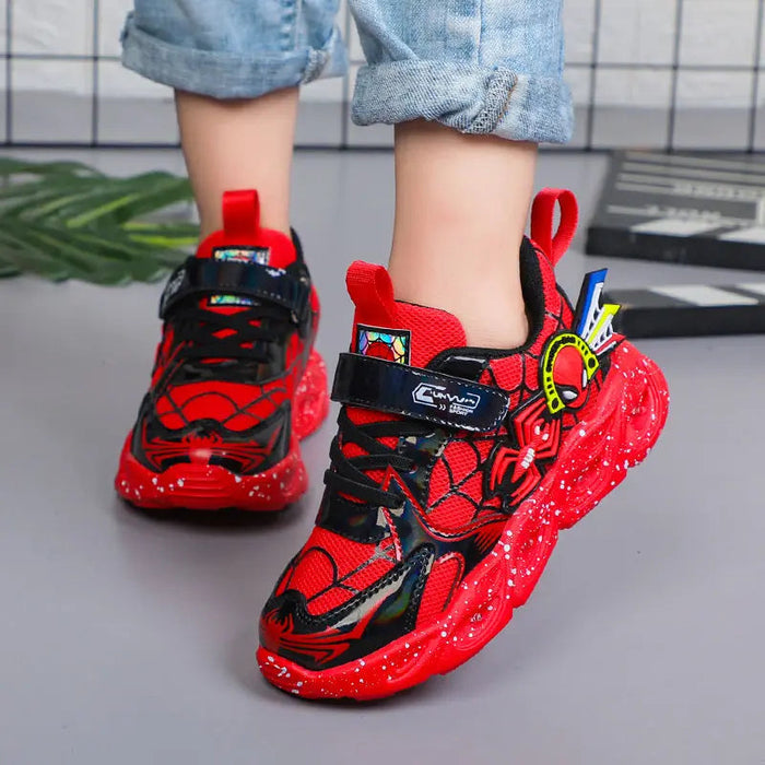 Cartoon Spiderman LED Adventure Sneakers