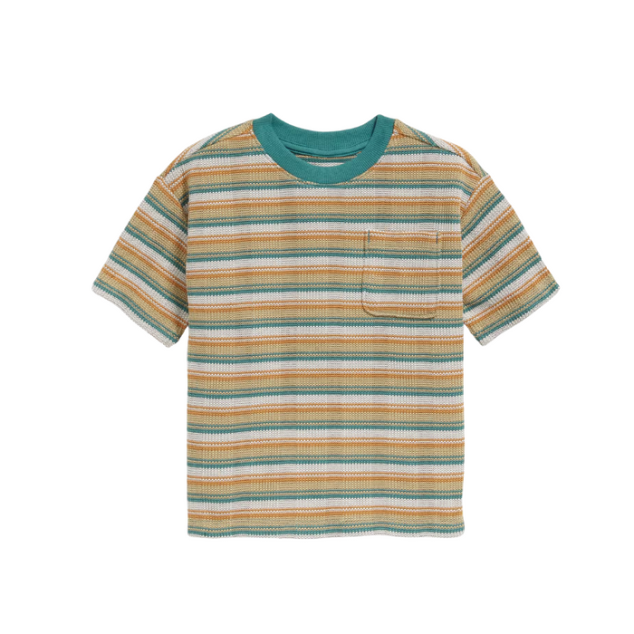 Waffle Knit Pocket T Shirt