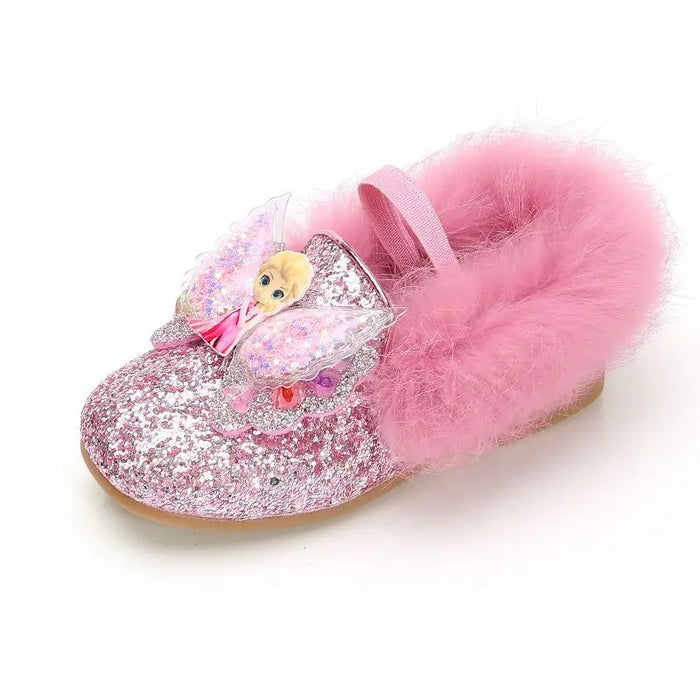 Winter Casual Sequins Elsa Princess Shoes