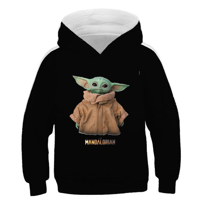 Yoda Print Long Sleeve Sweatshirt