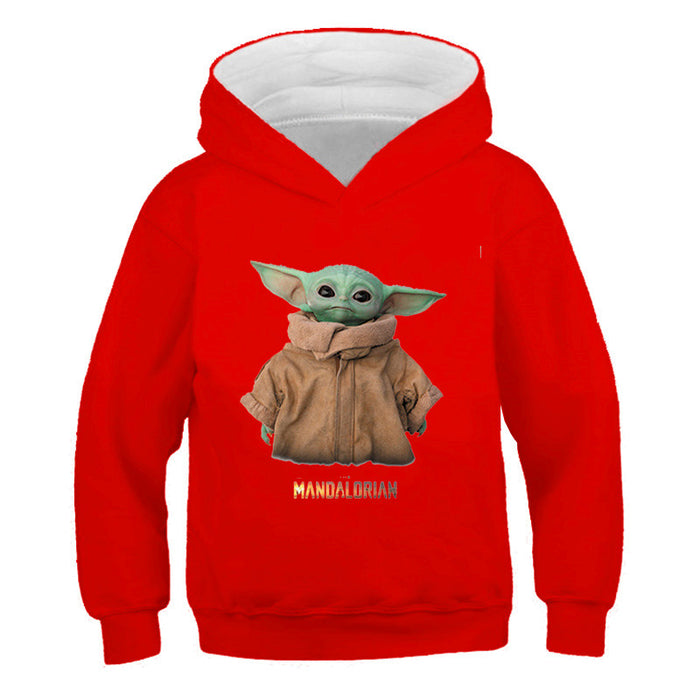 Yoda Print Long Sleeve Sweatshirt