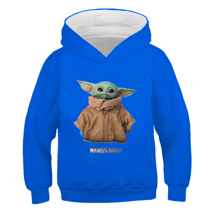 Yoda Print Long Sleeve Sweatshirt