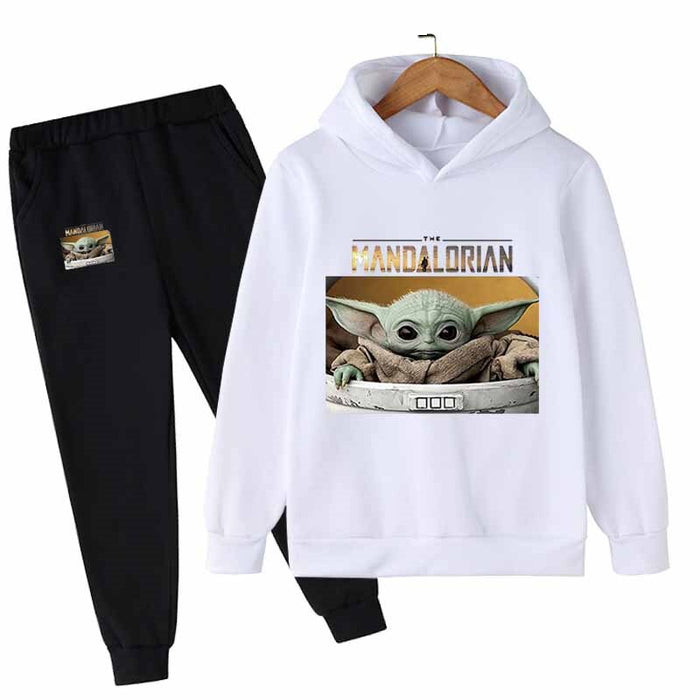 Yoda Printed Long Sleeves Hoodie And Pant Set