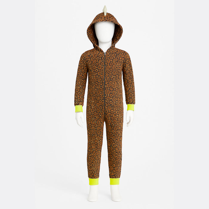 One Piece Long Sleeve Hooded Union Suit For Lounging