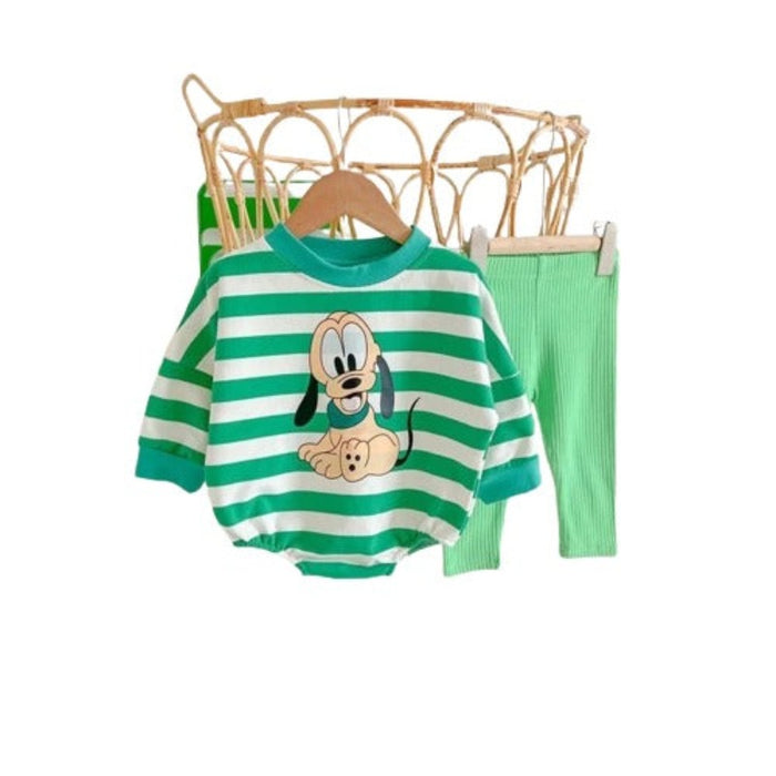 Cartoon Striped Pattern Design Toddler Bodysuit