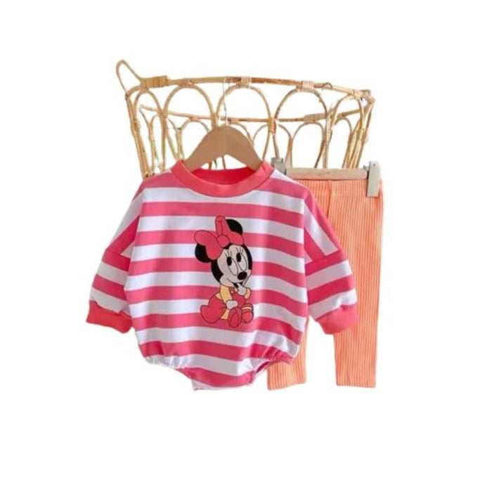 Cartoon Striped Pattern Design Toddler Bodysuit