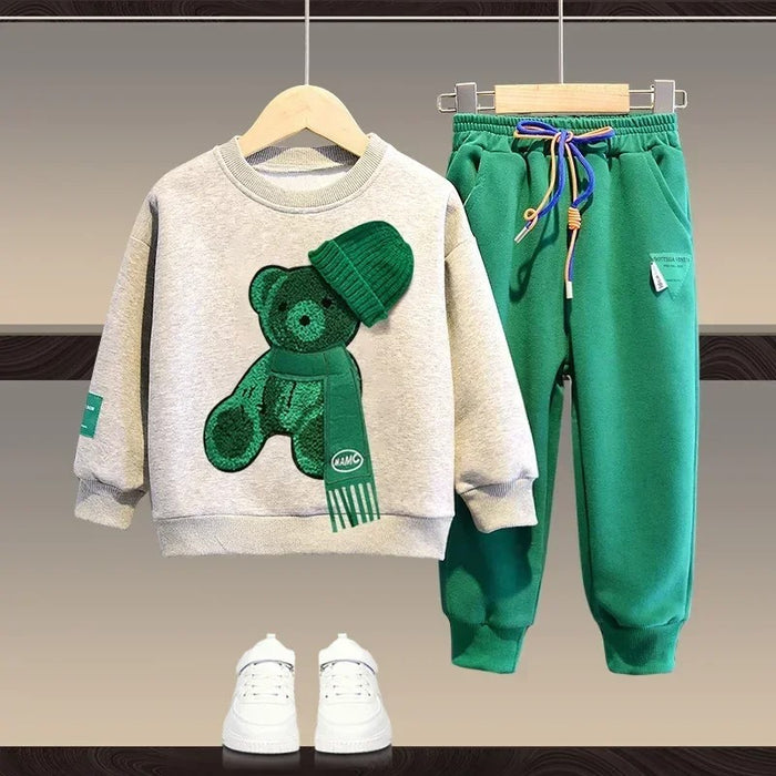 Teddy Autumn Cartoon Clothes Set