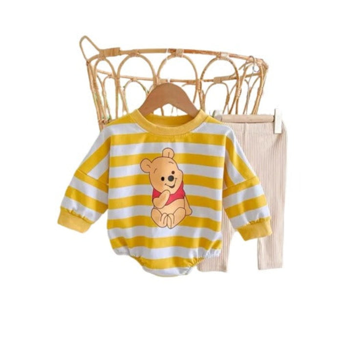 Cartoon Striped Pattern Design Toddler Bodysuit