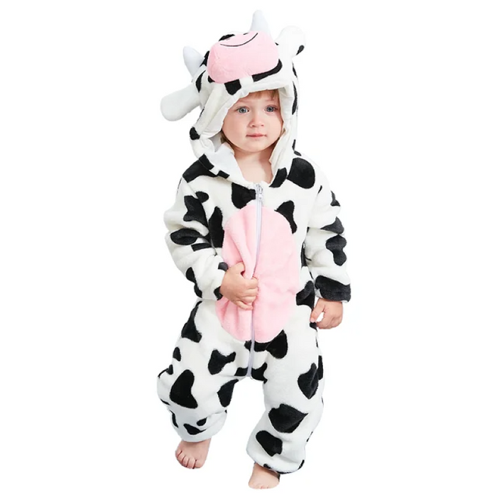 Toddler Cow Themed Fleece Baby Suits