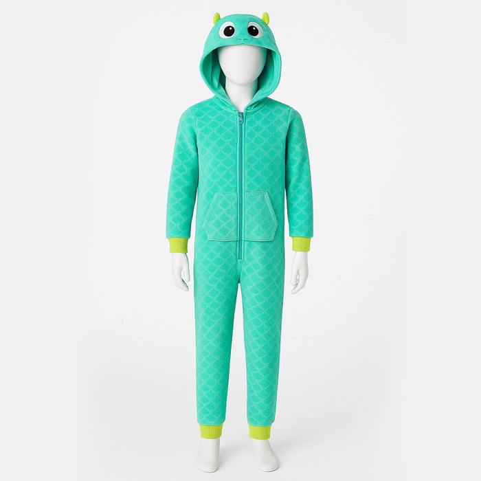 One Piece Long Sleeve Hooded Union Suit For Lounging