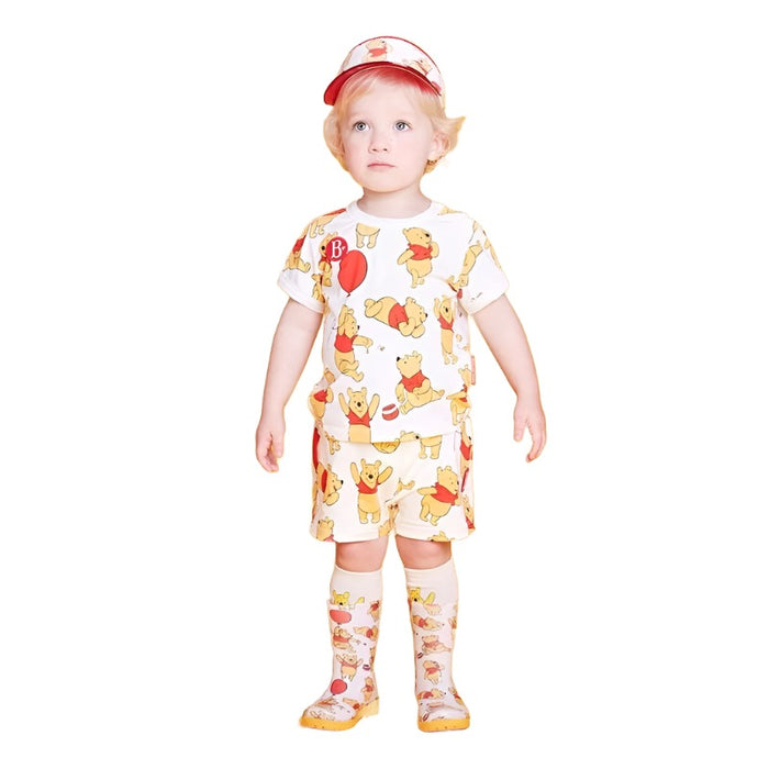 Tigger And Pooh Print T Shirt and Shorts Set