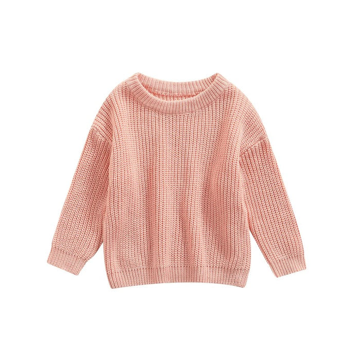 Solid Color Plain Knit Sweater