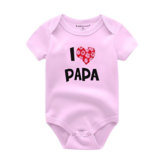 Mama & Papa Print Baby Bodysuits