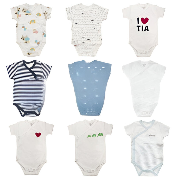 Short-Sleeve Newborn Cartoon Baby Bodysuit