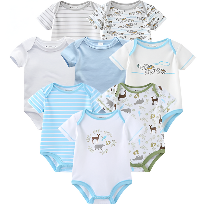 8Pcs Baby Summer Bodysuit
