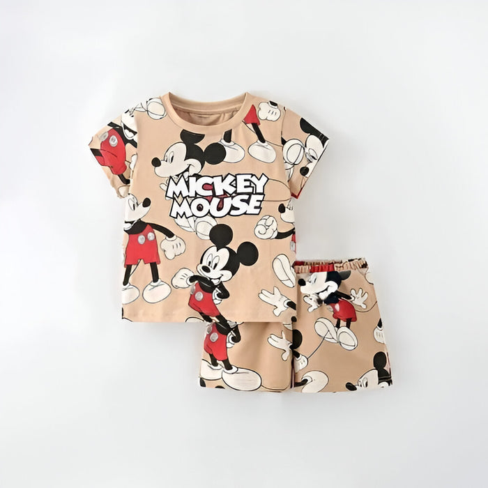 Classic Cartoon Tee And Shorts Set