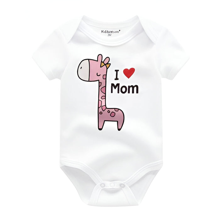 Mama & Papa Print Baby Bodysuits