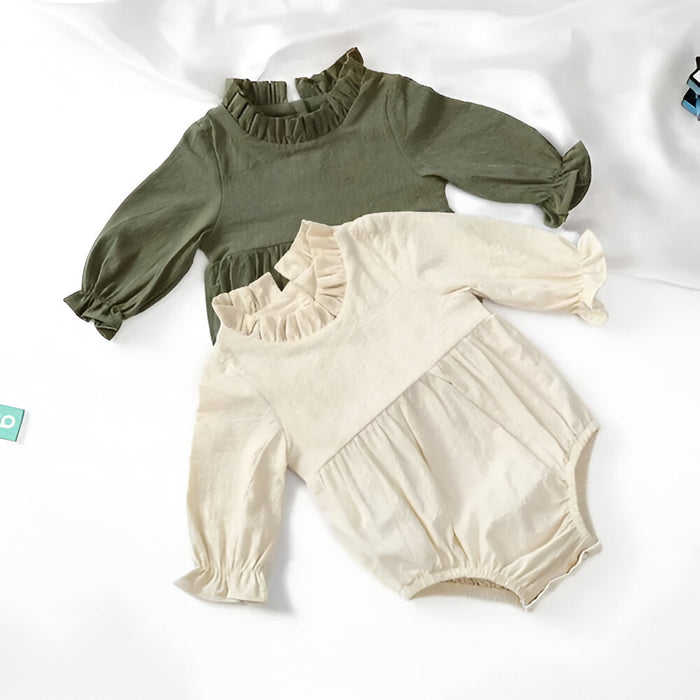 Long Sleeve Ruffles Romper