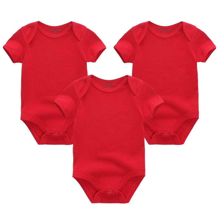 3Pcs Cotton Unisex Baby Rompers Set