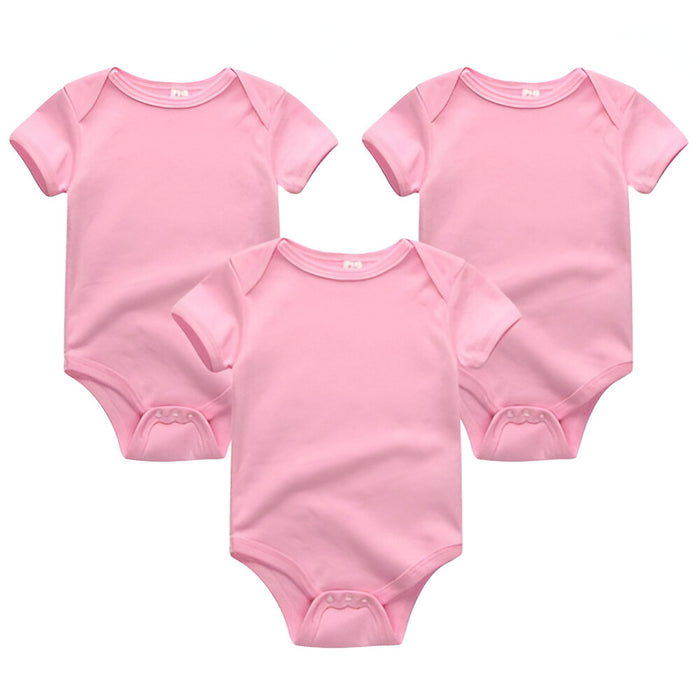 3Pcs Cotton Unisex Baby Rompers Set