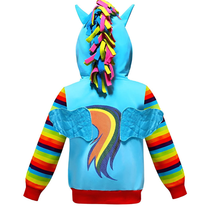 Girls Rainbow Pony Coat