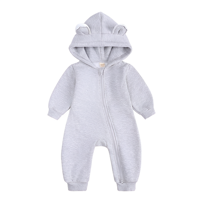 Baby Zipper Romper With Cartoon Ear