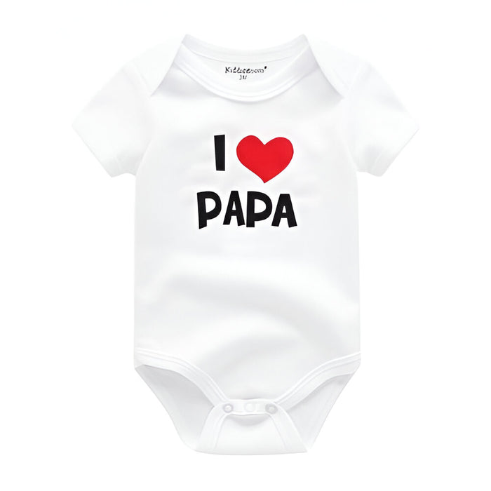 Mama & Papa Print Baby Bodysuits