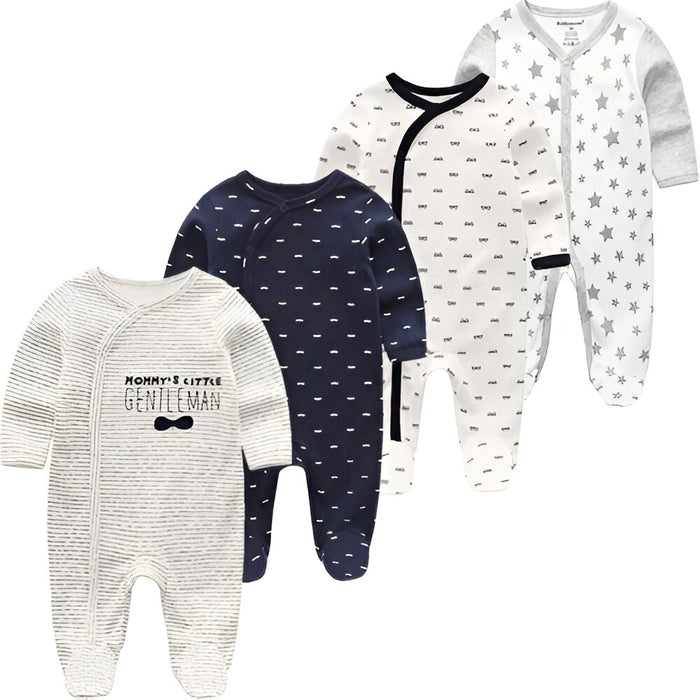 4-Pieces Long Sleeves Rompers