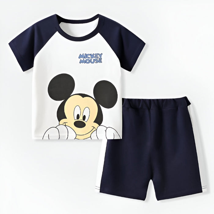 Classic Cartoon Tee And Shorts Set