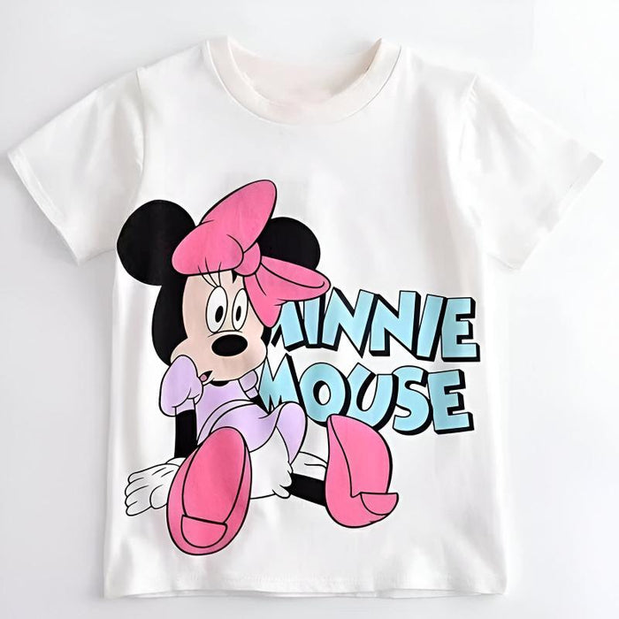 Mickey And Minnie Print Casual TShirt