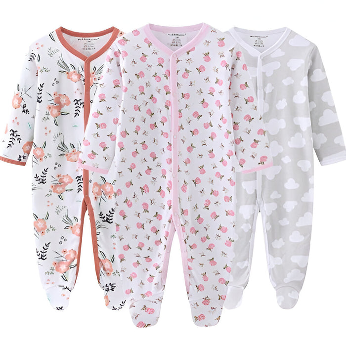 Unisex Baby Romper 2/3Pcs Long Sleeve Jumpsuits