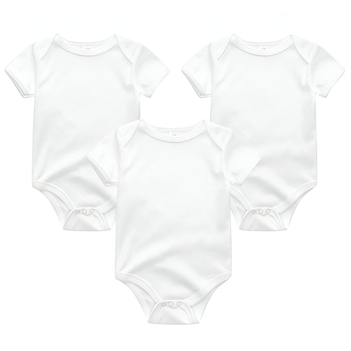 3Pcs Cotton Unisex Baby Rompers Set