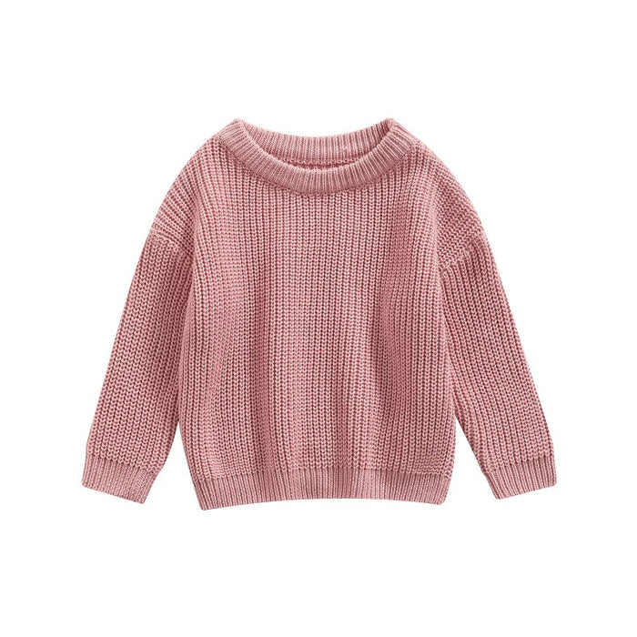 Solid Color Plain Knit Sweater