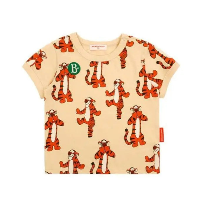 Tigger And Pooh Print T Shirt and Shorts Set