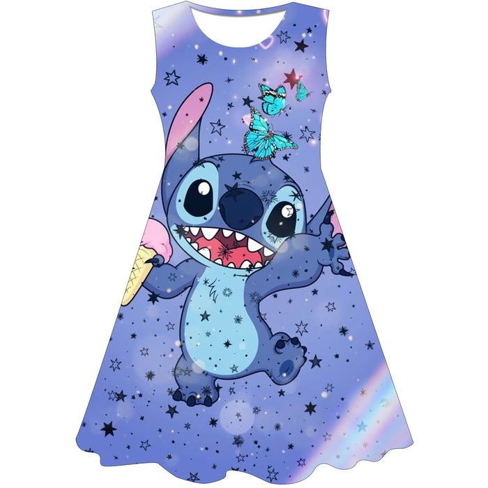 Cartoon Stitch Princess Dress