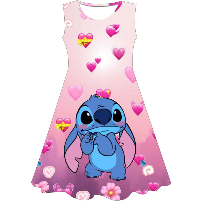 Cartoon Stitch Princess Dress