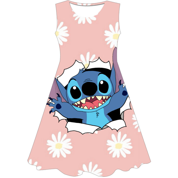 Cartoon Stitch Princess Dress