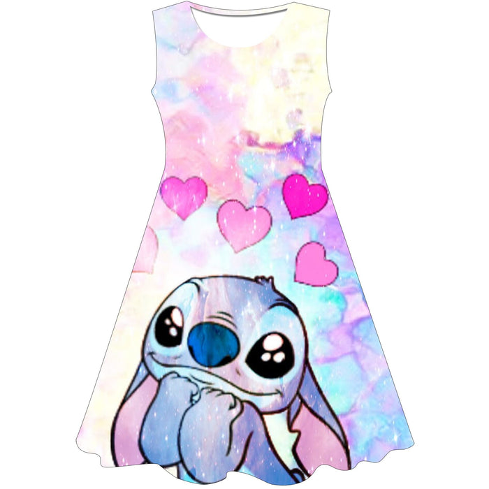 Cartoon Stitch Princess Dress