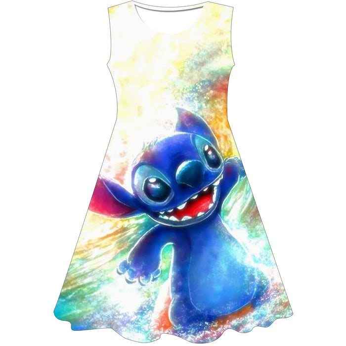 Cartoon Stitch Princess Dress