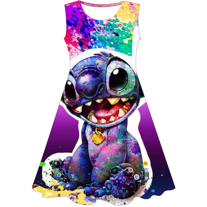 Cartoon Stitch Princess Dress