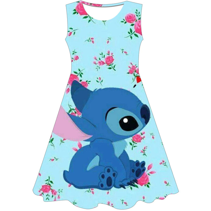 Cartoon Stitch Princess Dress